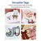 Avery Printable Rounded Rectangle Foldover Tags, Sure Feed Technology, 1-1/2" x 2-1/8", Glossy White Cardstock, Print-to-The-Edge, Laser/Inkjet Printable, 80 Total